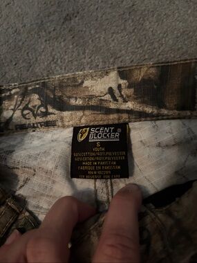 Youth Scent Blocker Camouflage Pants - Brown/Tan/Green